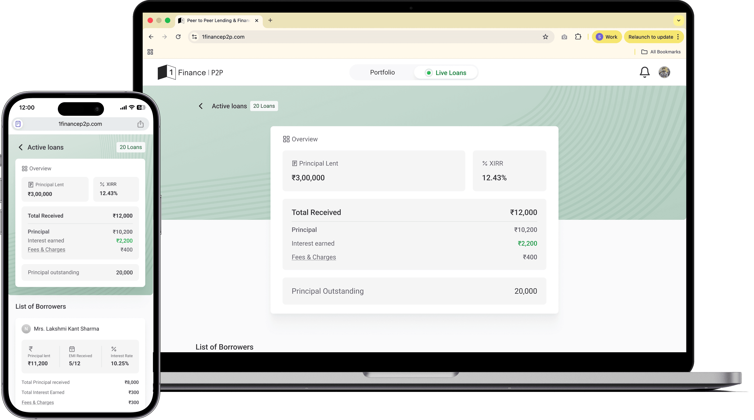 Portfolio tracking dashboard